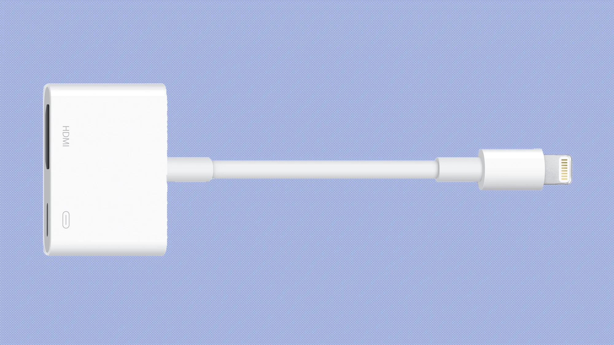 An Apple Lightning Digital AV Adapter