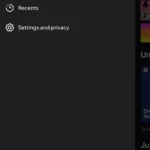 Ảnh chụp màn hình giao diện Spotify hiển thị tùy chọn "Cài đặt và quyền riêng tư" trong menu cá nhân, bước đầu tiên để truy cập các thiết lập ứng dụng.
