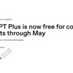 Banner quảng cáo gói ChatGPT Plus miễn phí cho sinh viên từ OpenAI