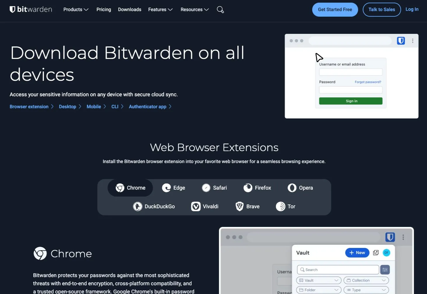 Biểu tượng các nền tảng Bitwarden hỗ trợ rộng rãi