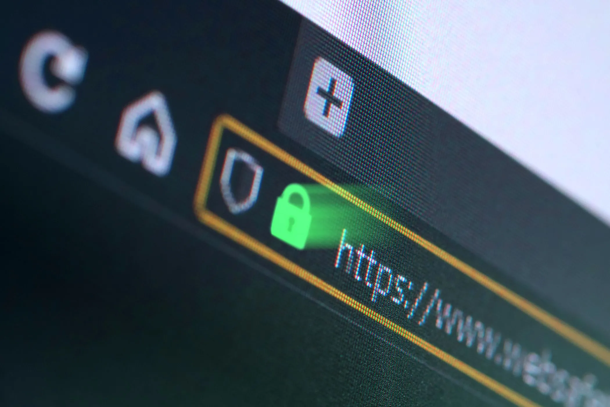 Biểu tượng HTTPS trên thanh địa chỉ trình duyệt, dấu hiệu của một trang web an toàn và đáng tin cậy
