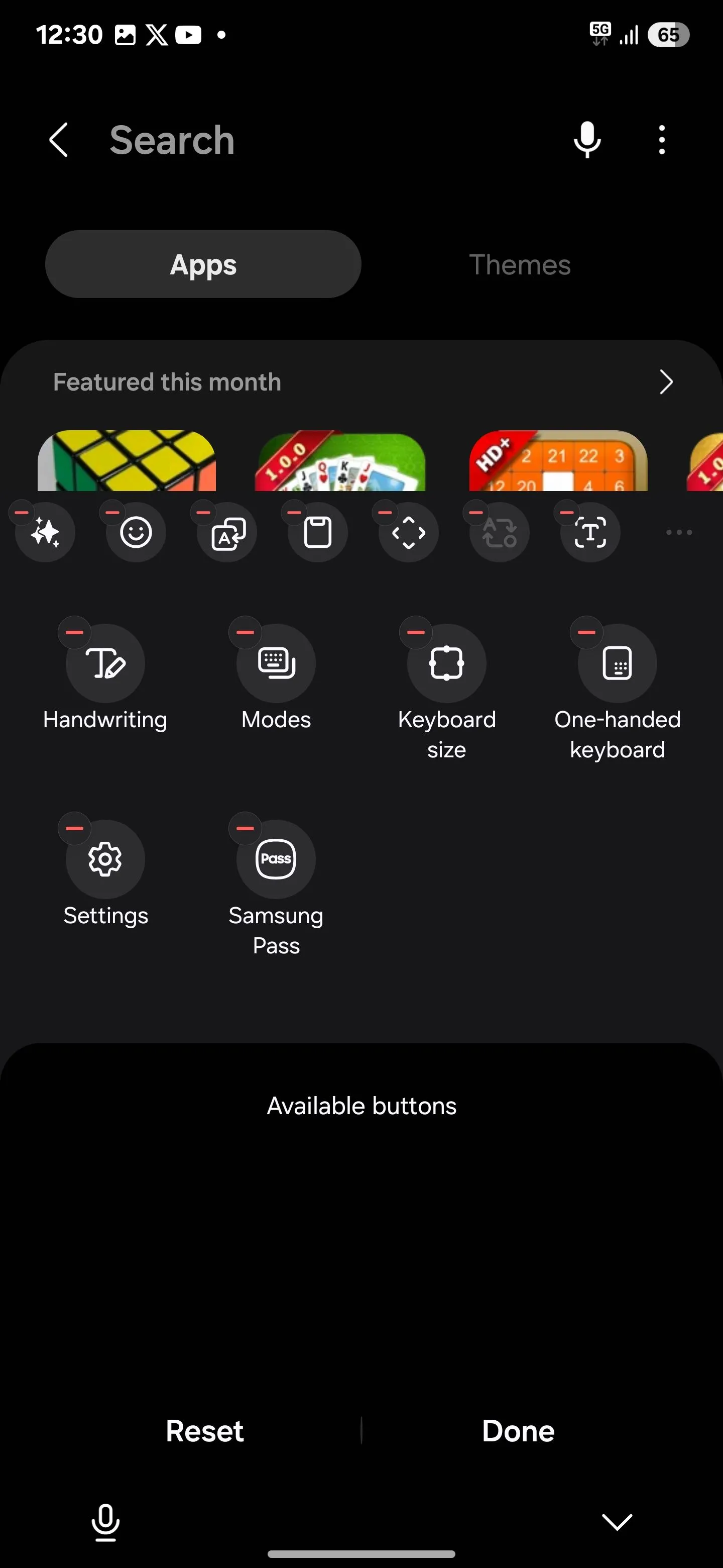 Biểu tượng Samsung Pass trên thanh tác vụ của Bàn phím Samsung, cho phép truy cập nhanh và bảo mật thông tin cá nhân quan trọng.