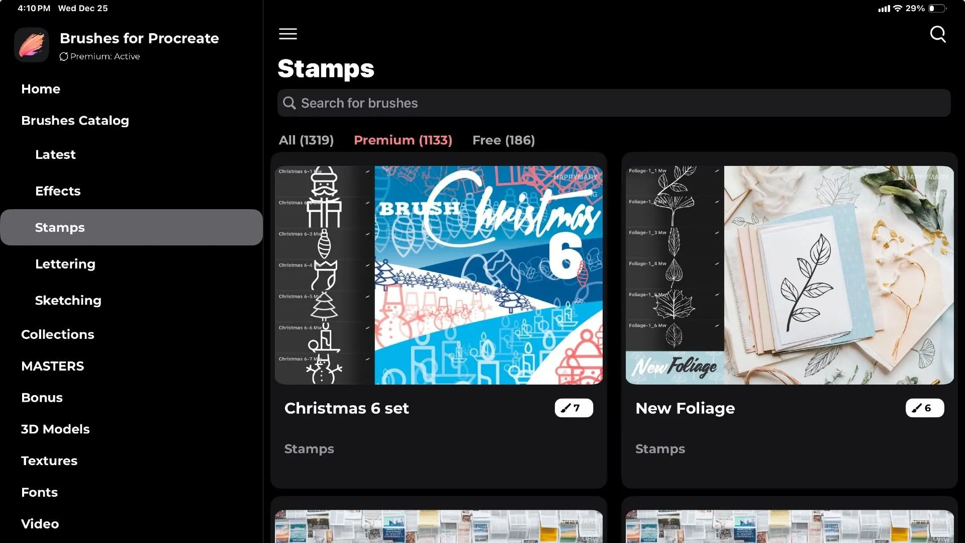 Bộ sưu tập tem và sticker kỹ thuật số trong Procreate