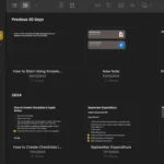 Các ghi chú lộn xộn, không được sắp xếp trong ứng dụng Apple Notes, minh họa sự thiếu hiệu quả trong quản lý thông tin cá nhân.