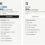 Các gói dùng thử và nâng cấp của Notion hiển thị trên website chính thức