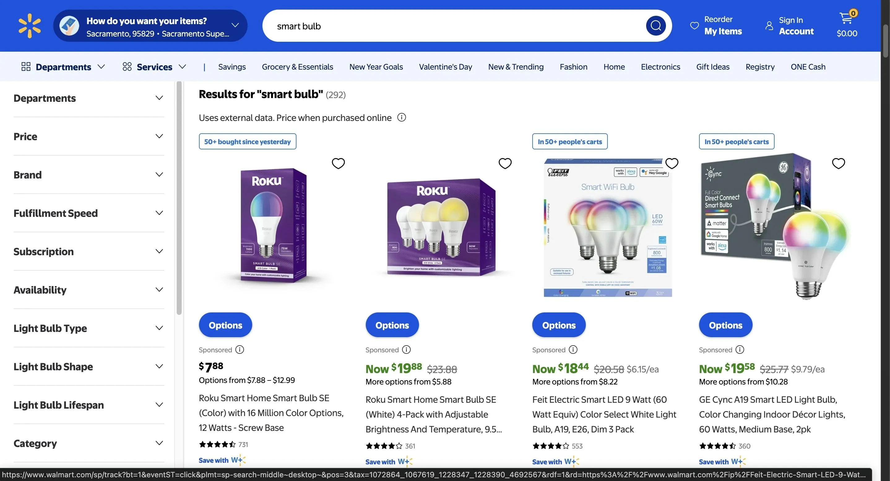 Các tùy chọn bóng đèn thông minh trên Walmart với sự đa dạng về giá và tính năng