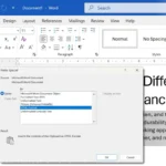 Các tùy chọn dán trong Microsoft Word, minh họa tính năng Paste Special để kiểm soát định dạng văn bản.