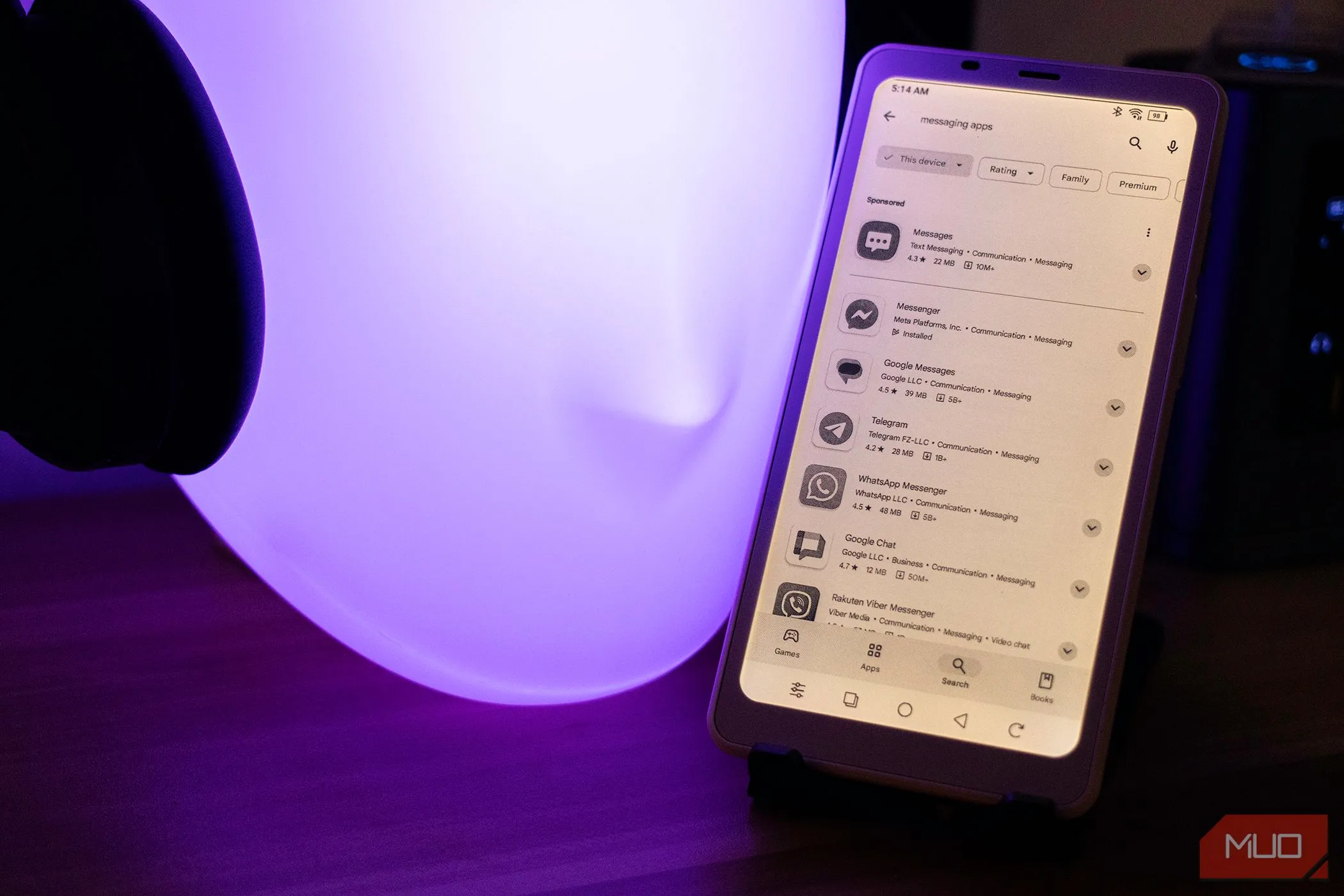 Các ứng dụng nhắn tin phổ biến trên Google Play Store chạy trên Onyx Boox Palma 2