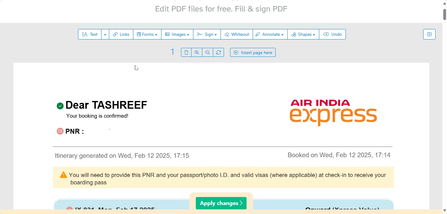 Cách chỉnh sửa tài liệu PDF trên Sejda Web Editor
