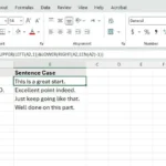Cách chuyển đổi văn bản sang định dạng câu (sentence case) thủ công trong Excel