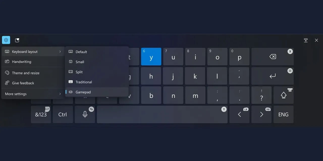 Cách kích hoạt bàn phím ảo Gamepad Keyboard cho tay cầm Xbox trên Windows 11