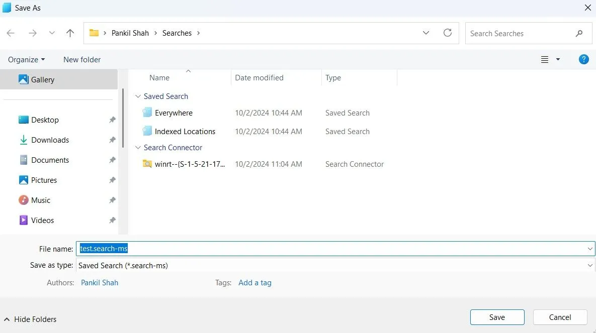 Cách lưu tìm kiếm trong File Explorer, tạo lối tắt cho các truy vấn thường dùng