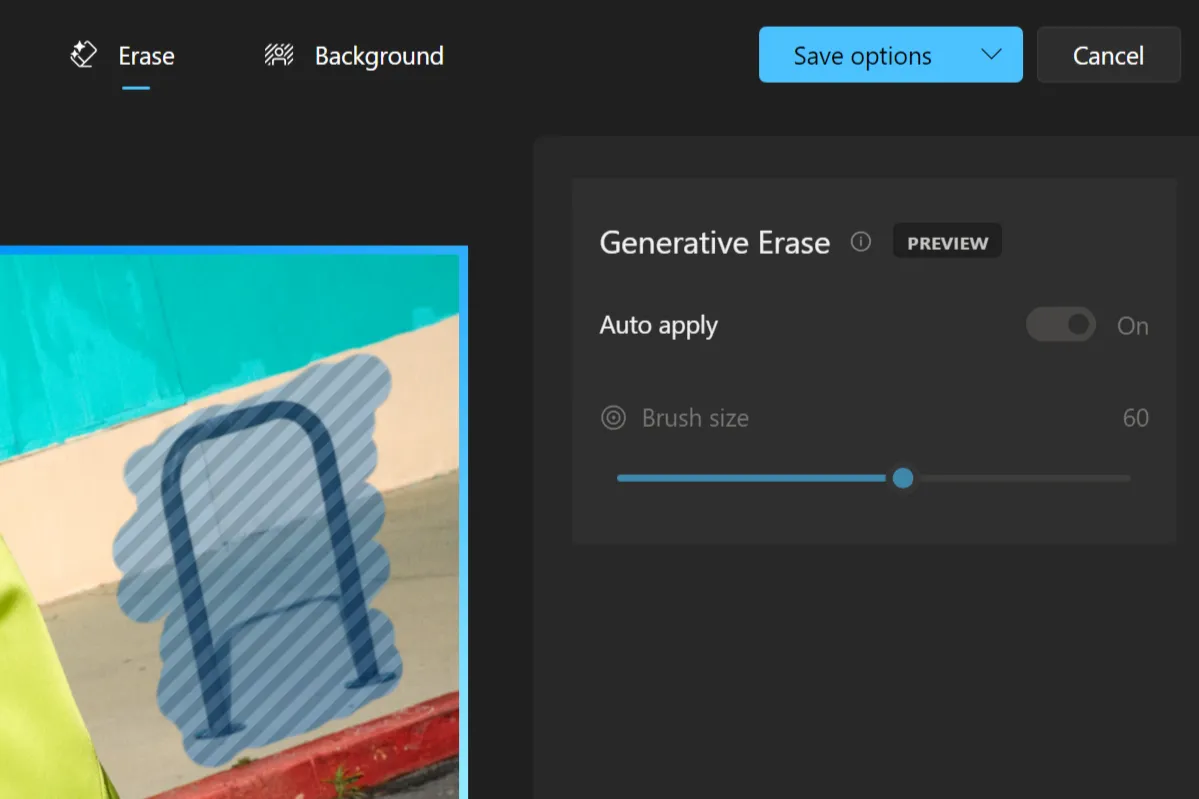 Cách sử dụng tính năng Erase để xóa vật thể khỏi ảnh trong ứng dụng Photos Windows 11
