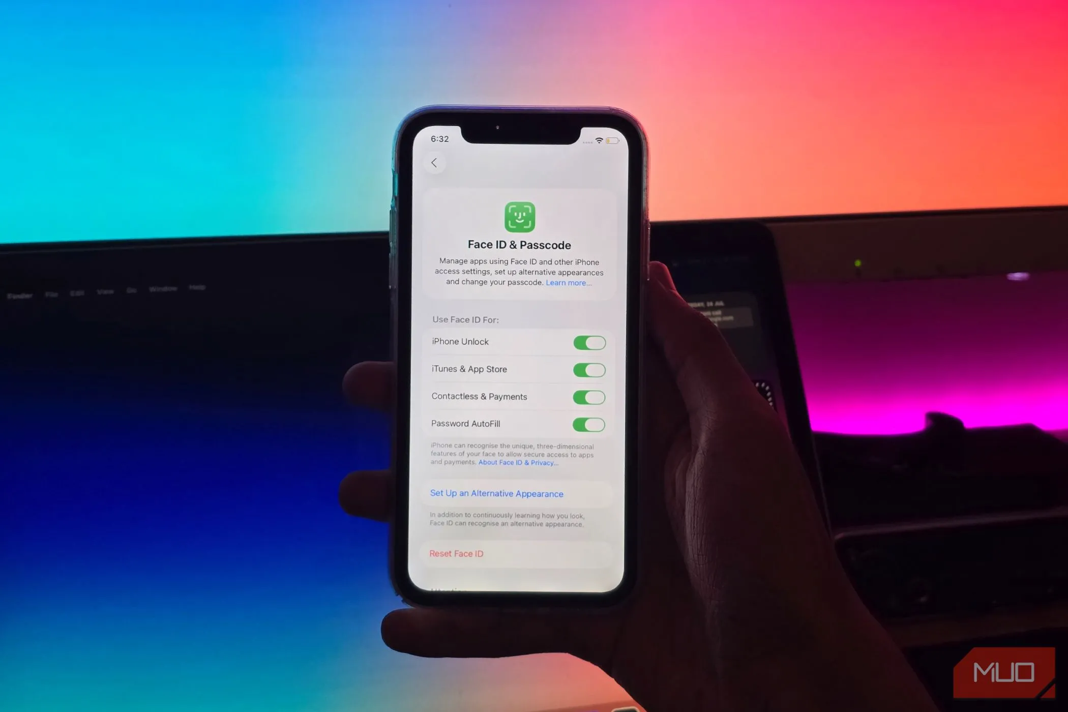 Cài đặt Face ID và mật mã trên iPhone