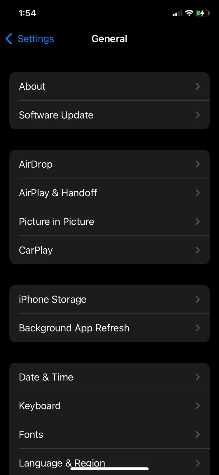 Cài đặt Làm mới ứng dụng trong nền (Background App Refresh) trên iPhone, cho phép tùy chỉnh để tiết kiệm pin