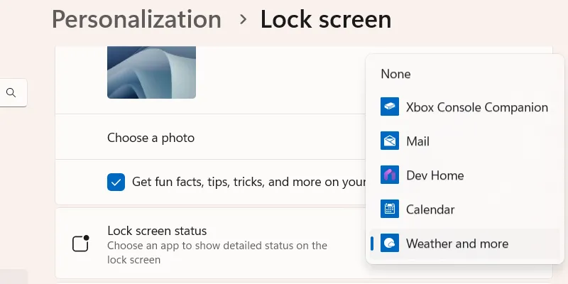 Cài đặt màn hình khóa Windows 11, vô hiệu hóa các mẹo và quảng cáo hiển thị trên màn hình khóa.
