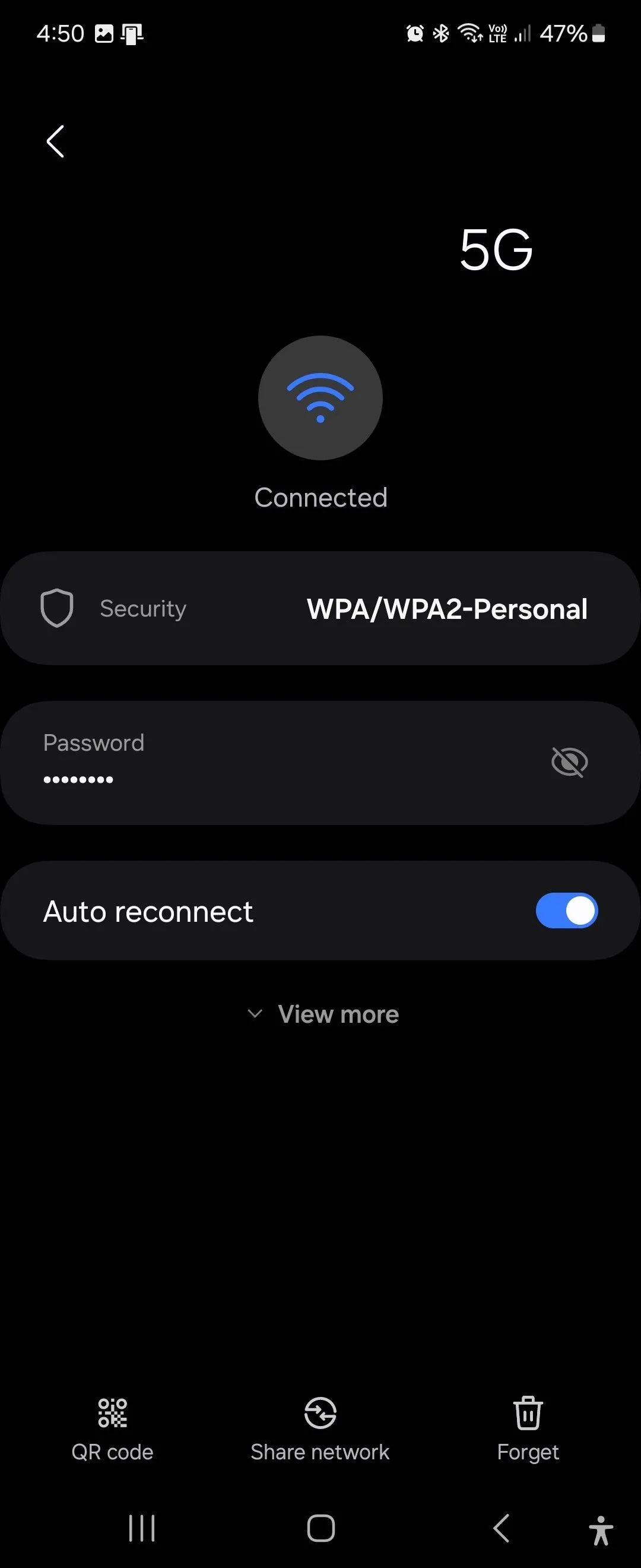 Cài đặt mạng Wi-Fi và tùy chọn mã QR trên Samsung Galaxy One UI 6.1