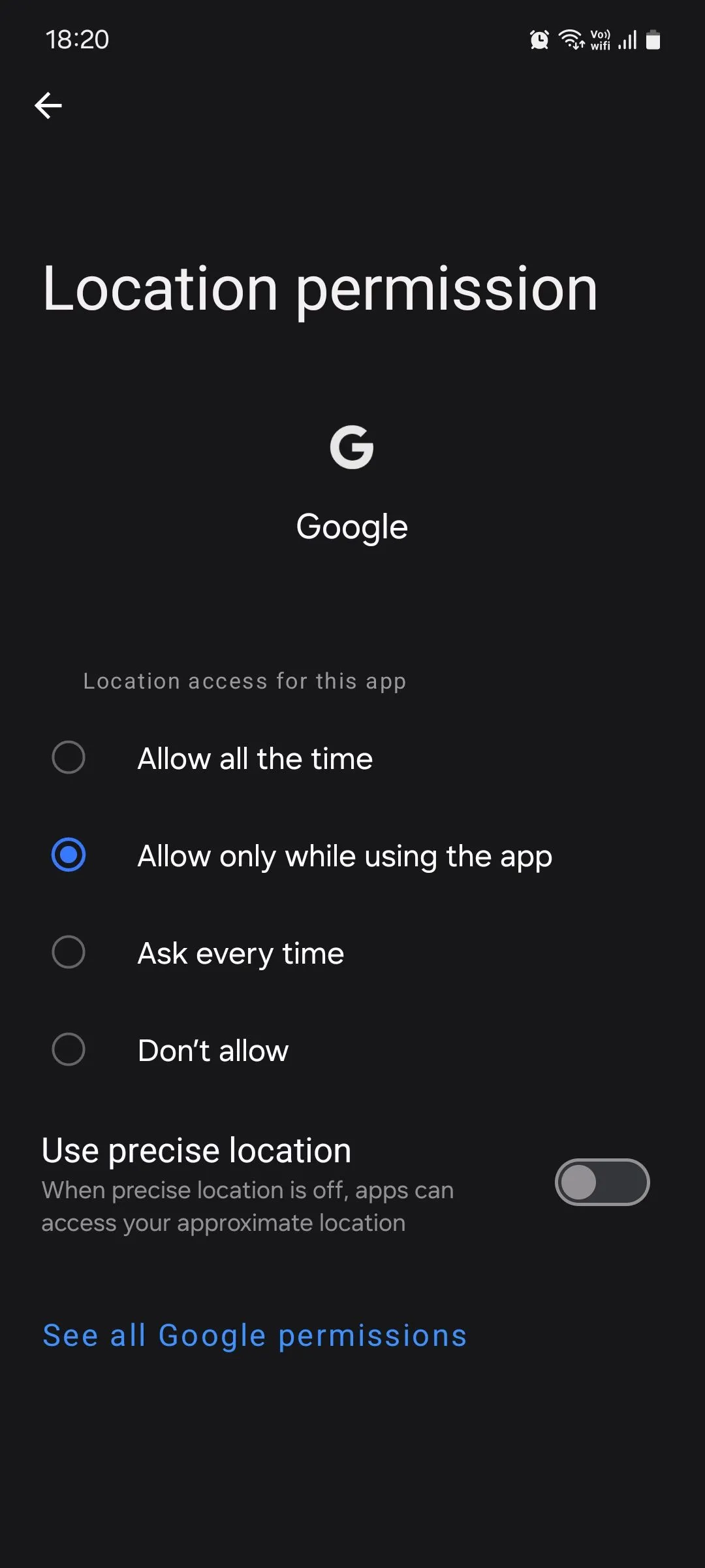 Cài đặt quyền truy cập vị trí (Location permission) của một ứng dụng trên Samsung One UI