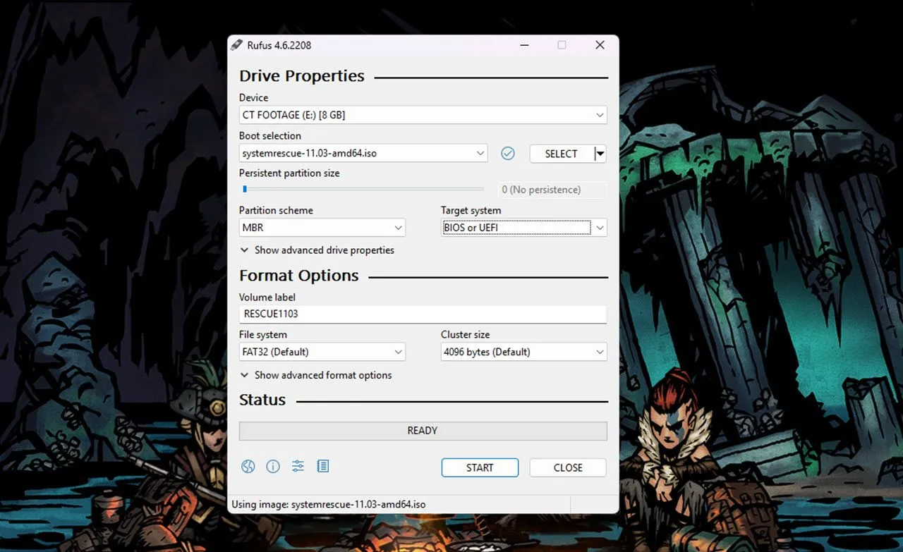 Cài đặt Rufus để tạo USB boot SystemRescue trên Windows