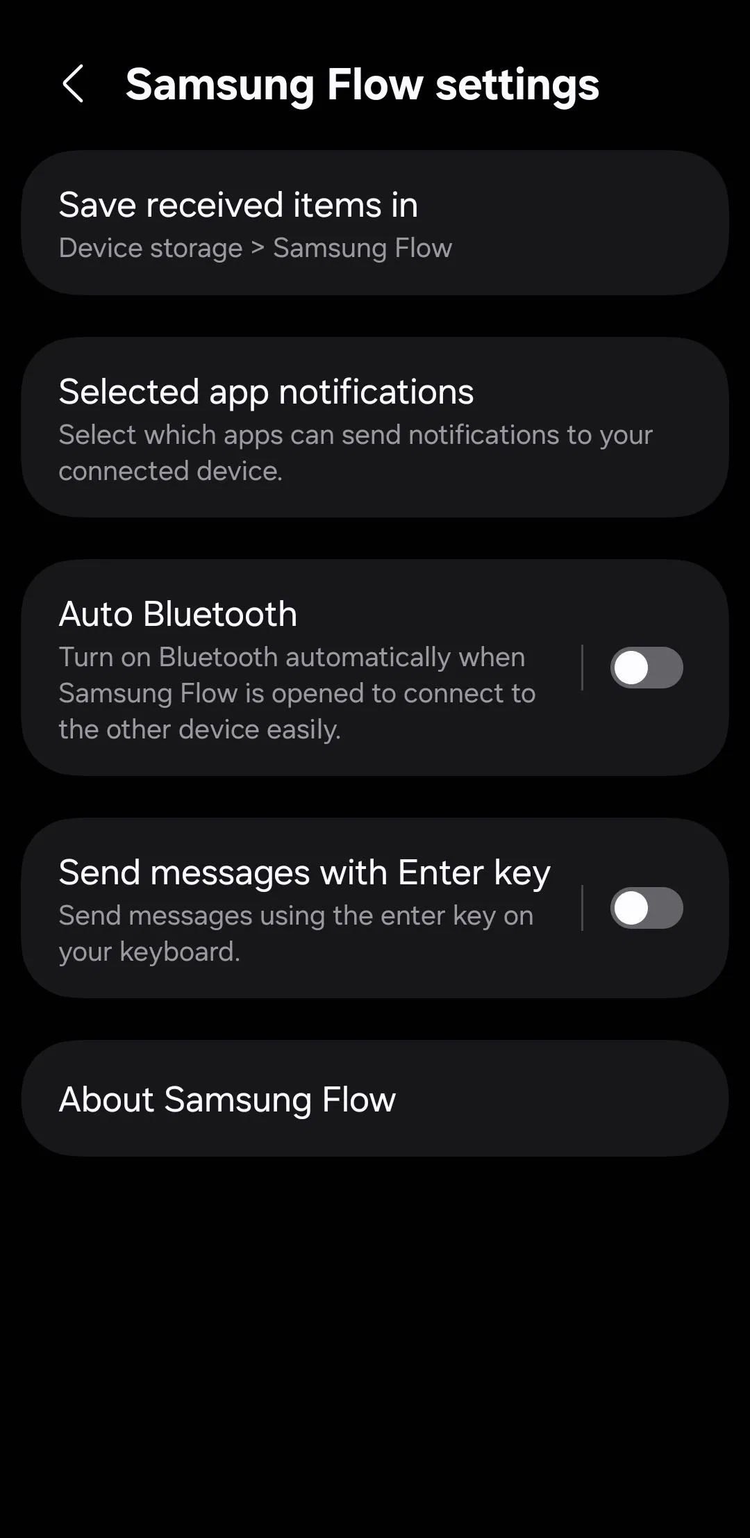 Cài đặt thông báo ứng dụng Samsung Flow trên điện thoại Galaxy