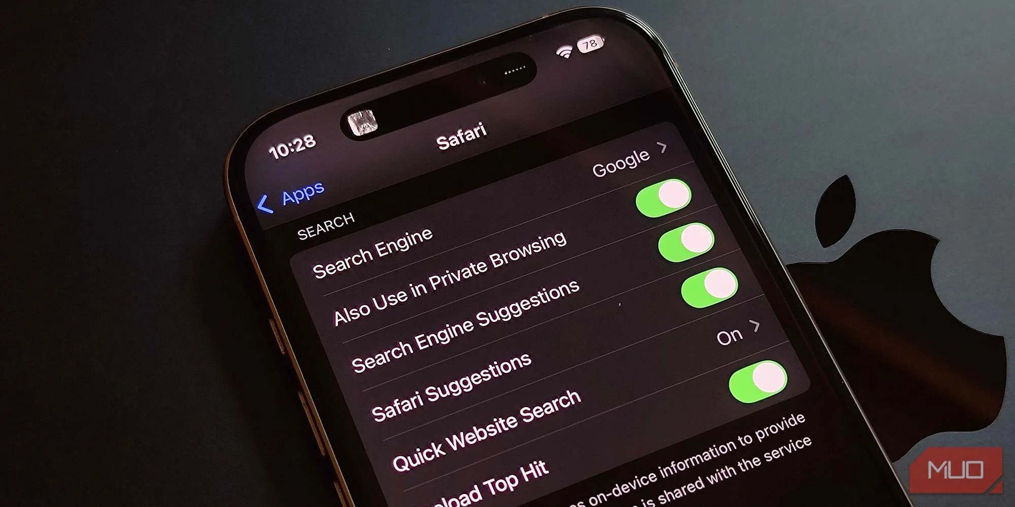 Cài đặt ứng dụng Safari được tìm thấy sâu trong ứng dụng Cài đặt hệ thống của iOS, khác biệt so với cách quản lý trên Android.