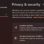 Cài đặt vị trí trong Windows 11 giúp quản lý quyền truy cập vị trí của các ứng dụng và hệ thống.