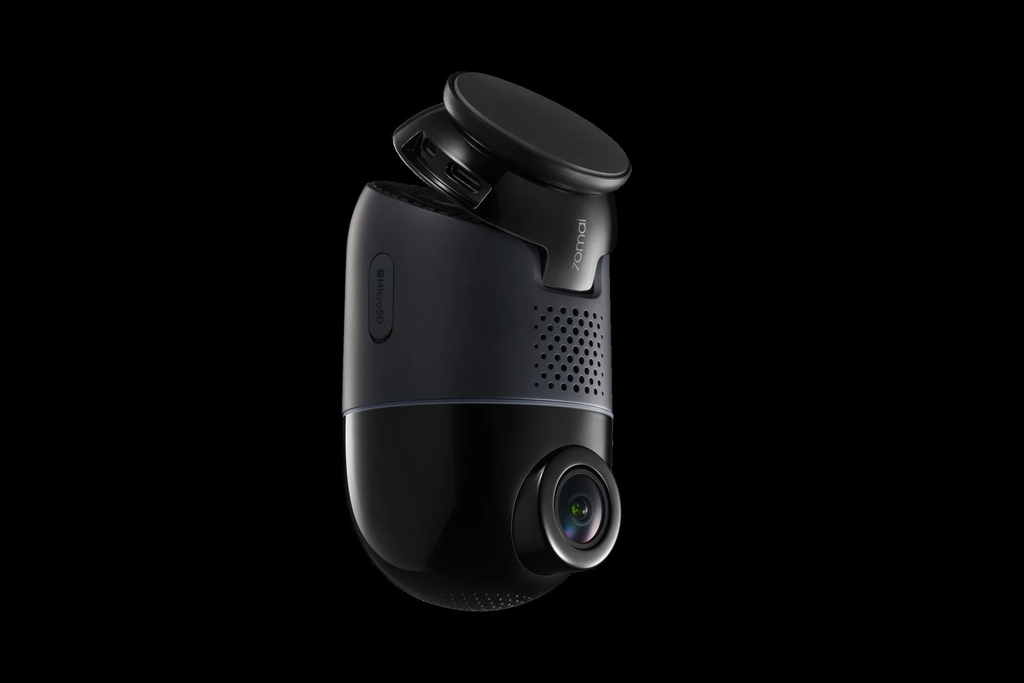 Camera hành trình 70mai 4K Omni màu đen với thiết kế xoay 360 độ linh hoạt, đảm bảo không bỏ sót mọi góc nhìn.