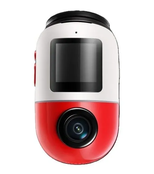 Camera hành trình 70mai 4K Omni với thiết kế màu đỏ và trắng nổi bật, thể hiện sự sang trọng và hiện đại.