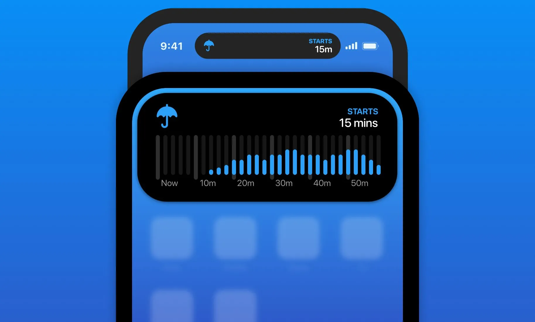Carrot Weather hiển thị thông tin thời tiết chi tiết trên Dynamic Island