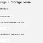 Cấu hình lịch trình dọn dẹp tự động cho Storage Sense trong ứng dụng Cài đặt trên Windows.