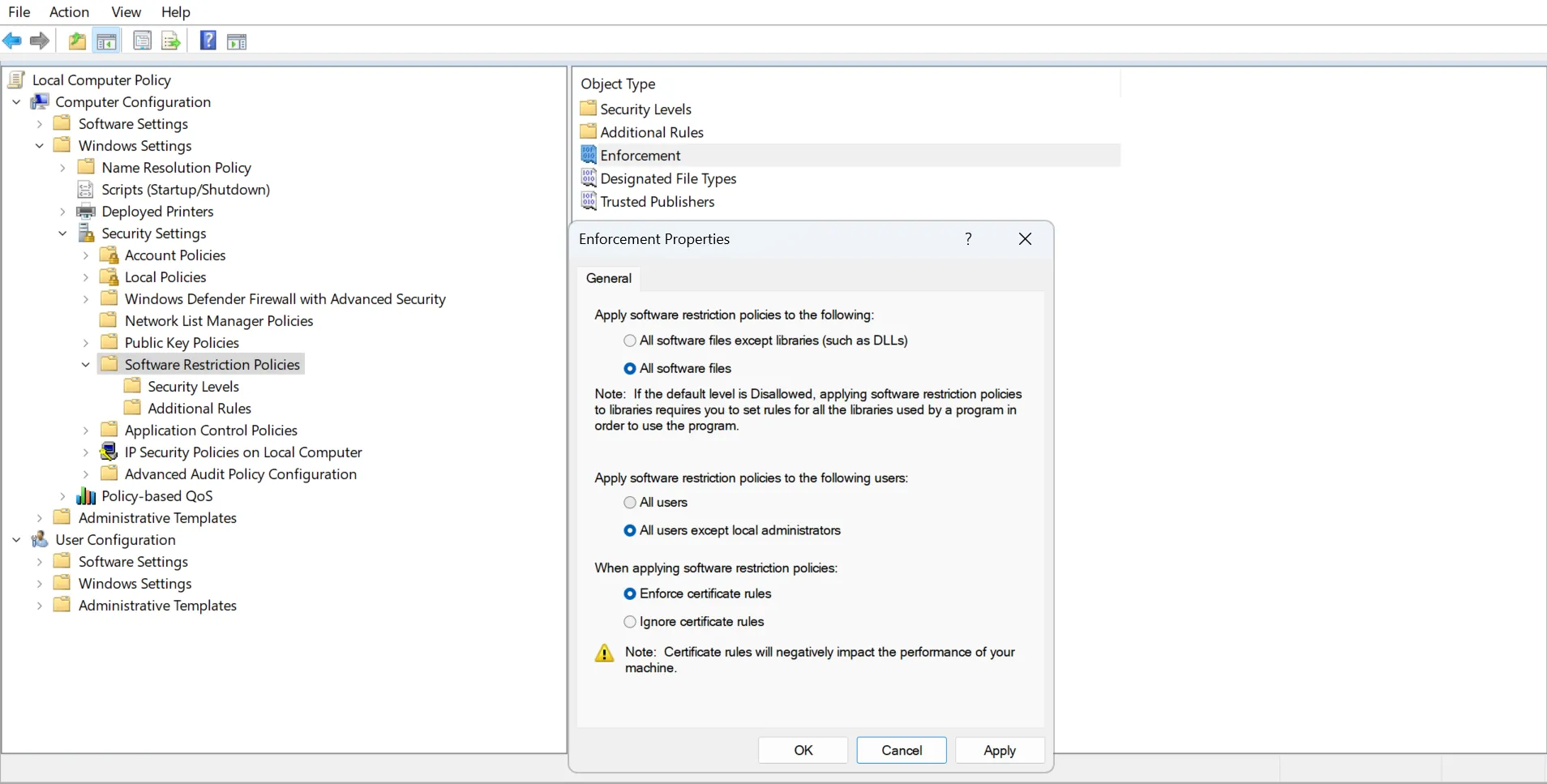 Chặn cài đặt phần mềm trái phép trên máy tính Windows