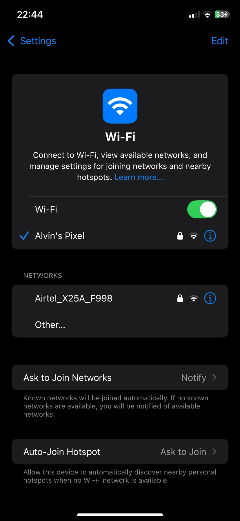 Chế độ dữ liệu thấp Low Data Mode trong cài đặt Wi-Fi trên iOS giúp giảm tiêu thụ dữ liệu hotspot