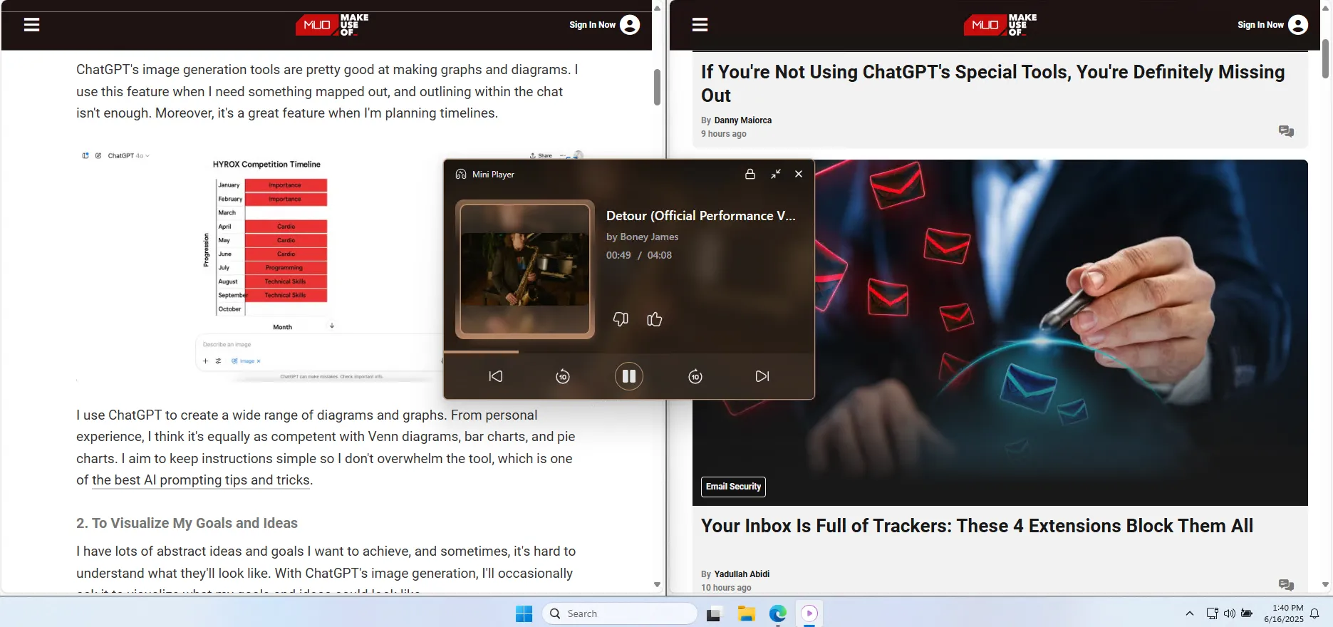 Chế độ mini-player nhỏ gọn của Venipa's YouTube Music Desktop App, tiện lợi cho đa nhiệm