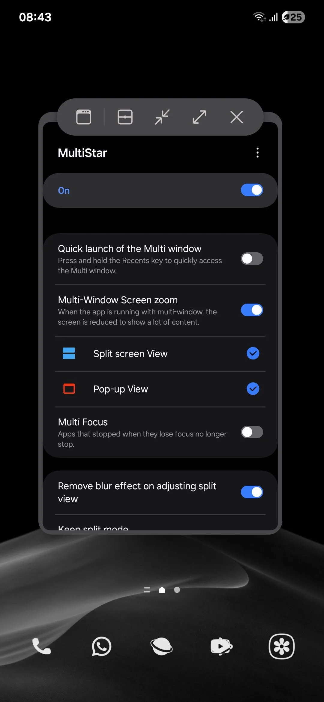 Chế độ pop-up view của Samsung hiển thị nhiều nội dung hơn nhờ kích hoạt MultiStar