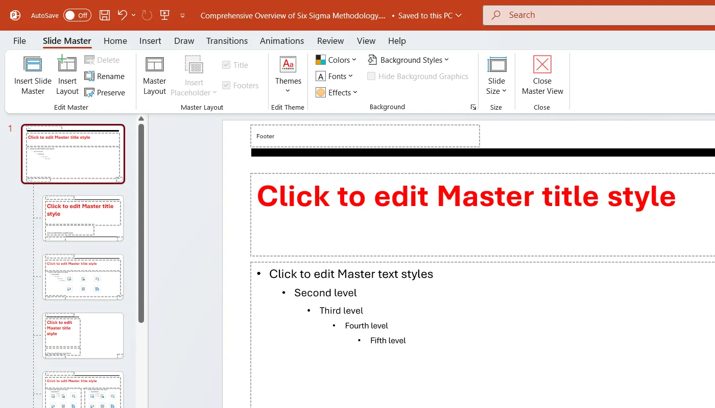 Chỉnh sửa Master Slide trong PowerPoint để áp dụng thay đổi toàn bộ bài thuyết trình