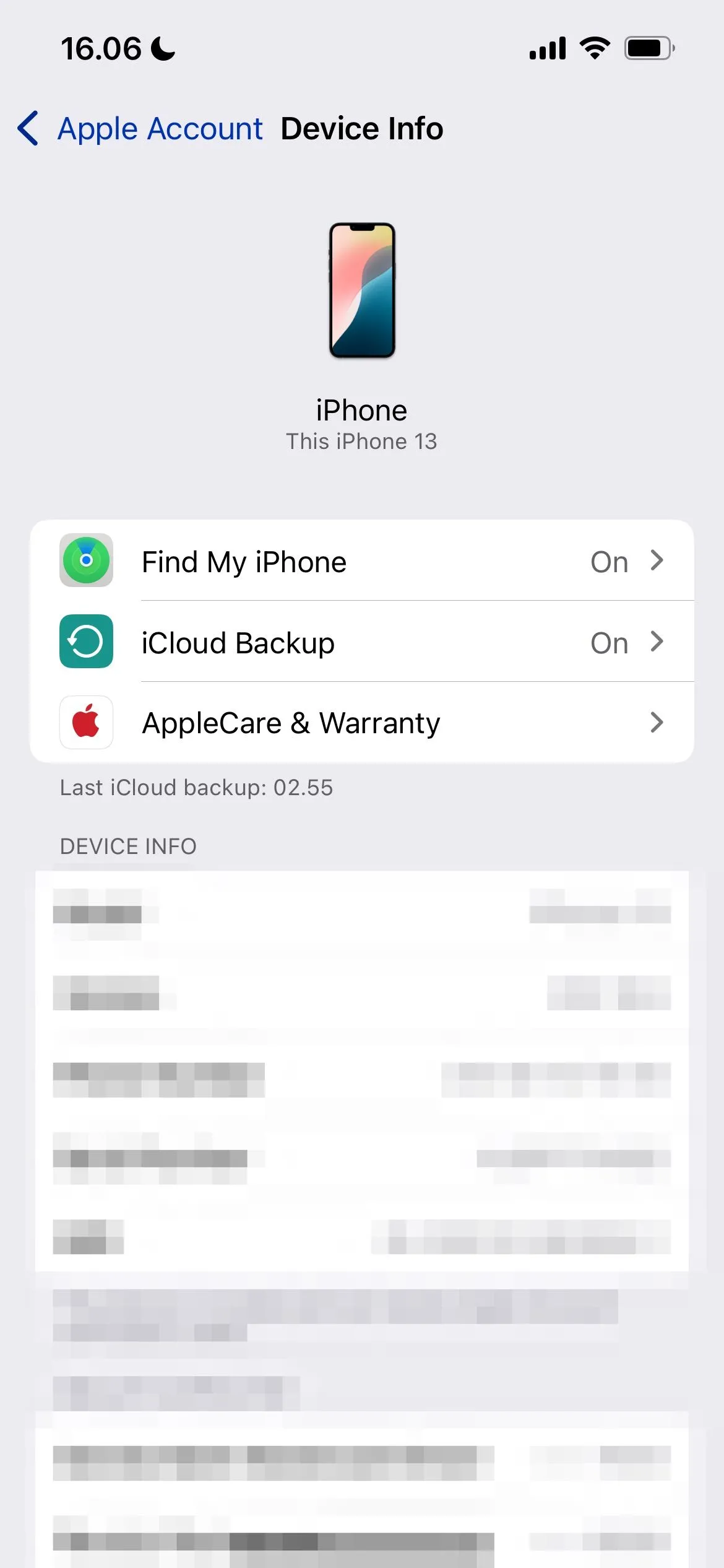 Chọn cài đặt iPhone cho tài khoản Apple để quản lý iCloud