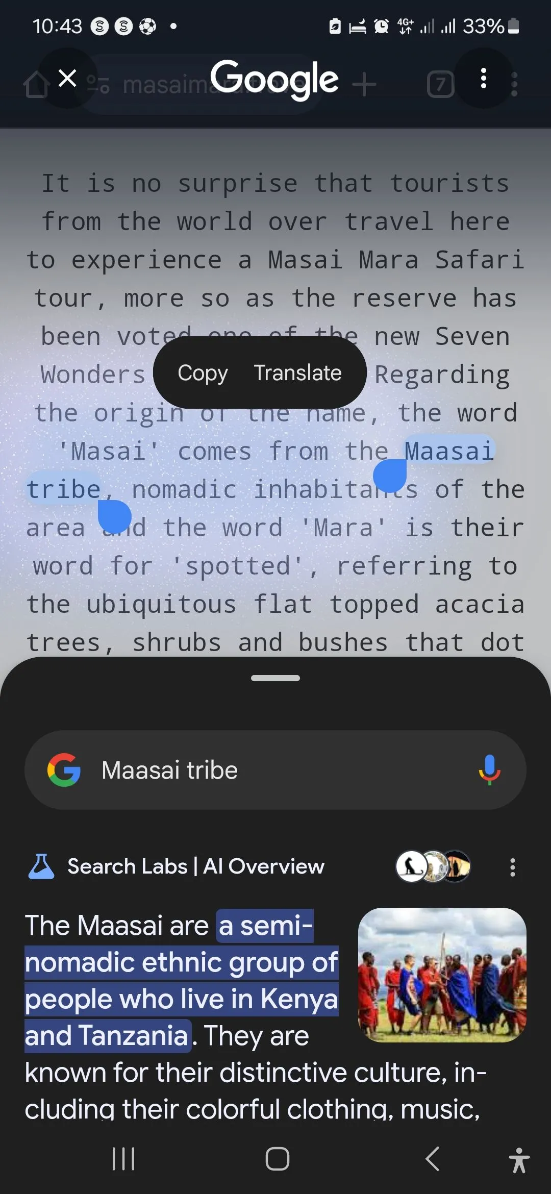 Circle to Search hiển thị thông tin bổ sung về văn bản được khoanh tròn