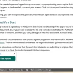 Cửa sổ bật lên giới thiệu tính năng Grammarly Authorship với tùy chọn theo dõi hoạt động viết