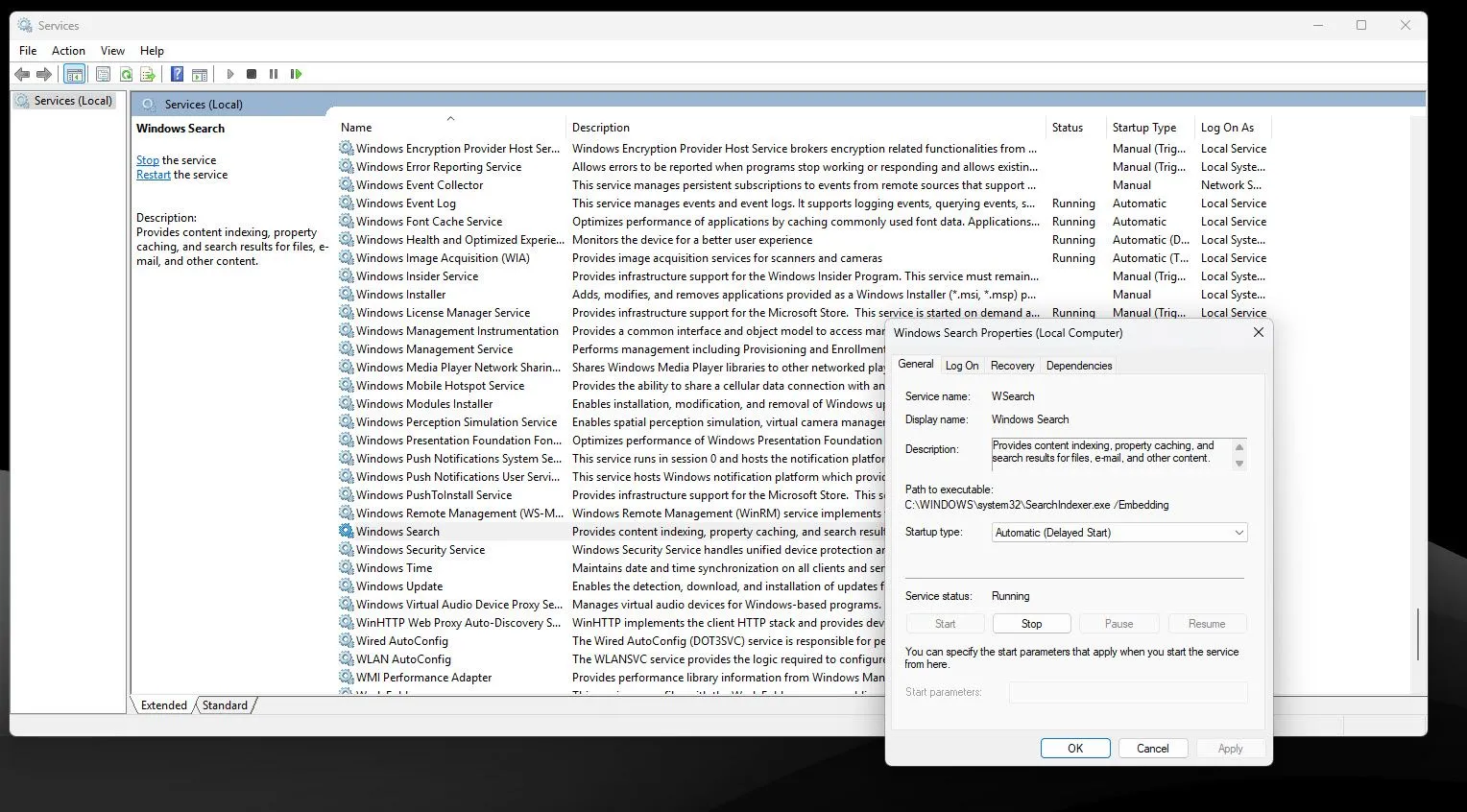 Cửa sổ Dịch vụ Windows: Tắt Background Intelligent Transfer Service
