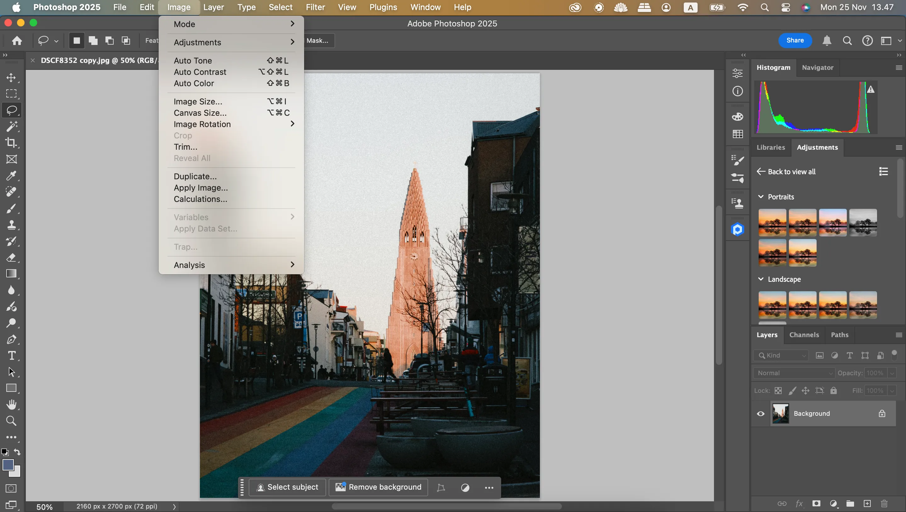 Cửa sổ Image Size trong Photoshop để điều chỉnh kích thước và độ phân giải ảnh