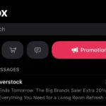 Danh mục email trong ứng dụng Mail Apple hiển thị email khuyến mãi từ Overstock