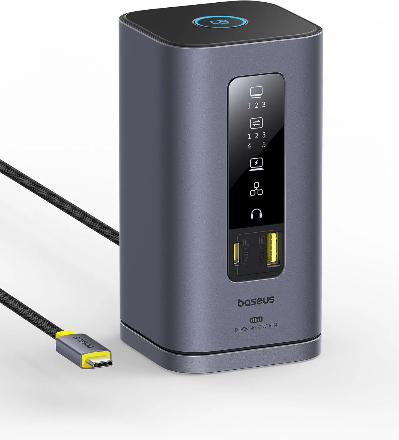 Docking station Baseus Spacemate 11-in-1 tổng quan với các cổng kết nối