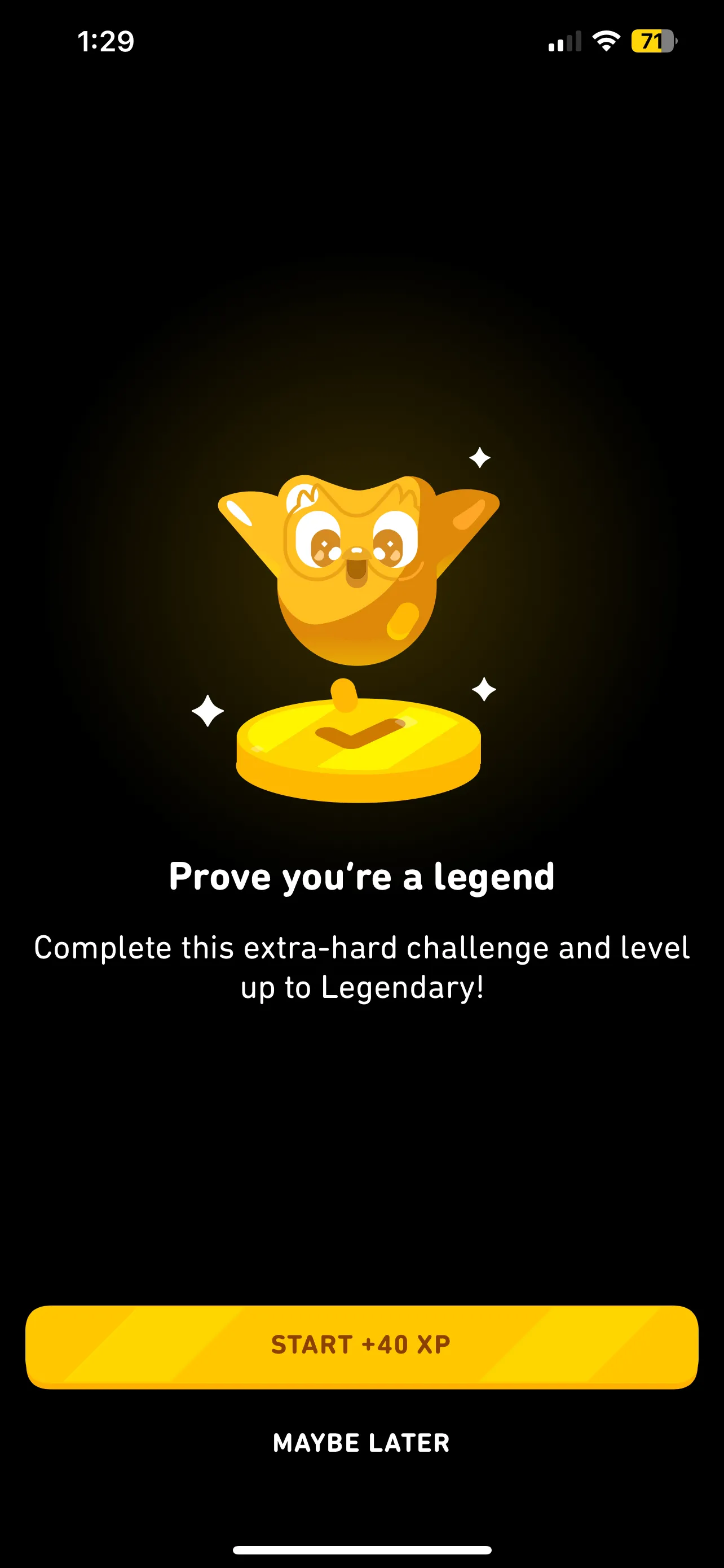 Duolingo Legendary lesson