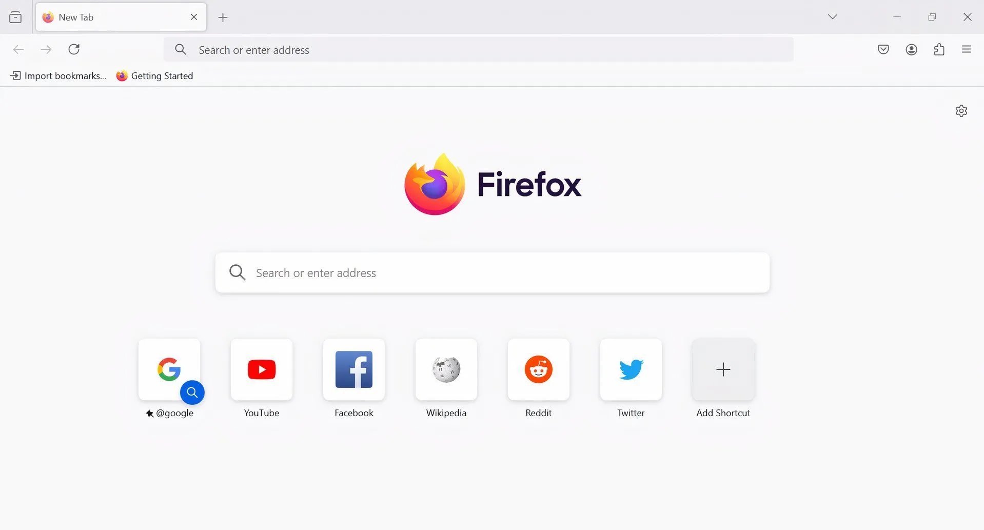 firefox browser start page