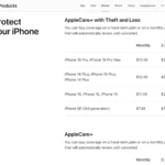 Giá các gói bảo hành AppleCare+ cho iPhone theo từng dòng máy
