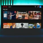 Giao diện Apple TV với nội dung Netflix trong danh sách Tiếp tục xem
