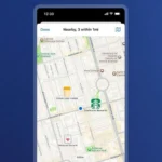 Giao diện bản đồ trong ứng dụng 1Password hiển thị các mục được liên kết với địa điểm cụ thể để dễ dàng truy cập.