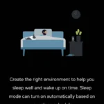 Giao diện cài đặt Chế độ Ngủ (Sleep Mode) trong ứng dụng Samsung Modes and Routines, hiển thị các tùy chọn cấu hình thời gian và hoạt động.