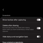 Giao diện cài đặt chụp và quay màn hình trên One UI 6.1 của điện thoại Samsung