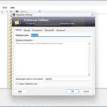 Giao diện cài đặt cơ sở dữ liệu KeePass, hiển thị tùy chọn vị trí lưu trữ và mã hóa.